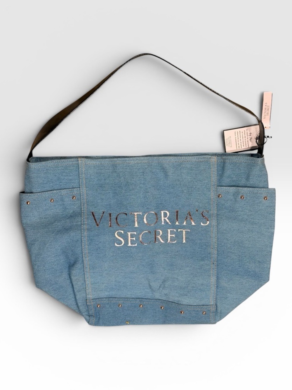 Victoria's Secret Light Blue Denim Tote Bag